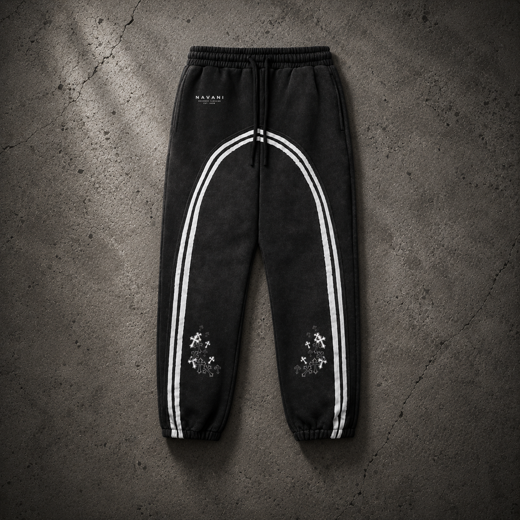 NAVANI men’s Vanta Black Tracksuit bottom’s